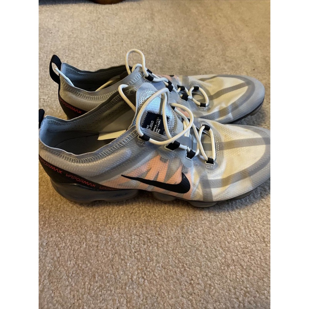 Nike VaporMax 2019 Men's Size 11.5 AR6631-006 Grey Pure Platinum Orange Shoes